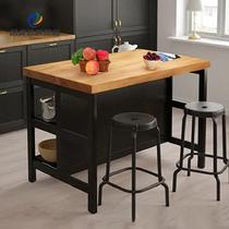 Open kitchen Table Separate removable cooking bar Table and one home solid wood dining table