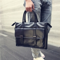 Youle 2022 new mens soft leather Hand bag business travel bag computer file bag cross-body shoulder machine