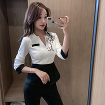 Technician Work Clothes Women Beauty Salon Foot Therapy Summer New Collection Waist Display Slim High End Health Care House Picking Ear Foot Bath Tooling