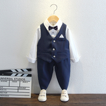 Boys suit spring and autumn boy handsome foreign dress baby Autumn leisure birthday wedding suit childrens suit