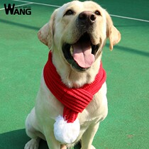 Dog Scarf New Year Hat Headdress Birthday New Year's Eve Headgear Labrador Medium and Large Dog Pet Hat