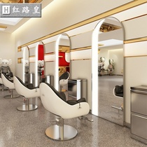 Net Red Hair Salon Special Barber Shop Single Wall Mirror Wall LED Touch Smart Hairdresser Mirror Table