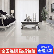 Modern minimalist household tile 800x800 floor tiles living room non-slip White polycrystalline Pilates bedroom floor tiles