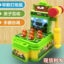  Children playing gopher toys Toddler puzzle large beating game Parent-child interaction Male baby children 1-3 years old