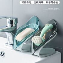 Soap box shelf Soap box wall-mounted drain-free hole-free soap shelf Household new large soap rack