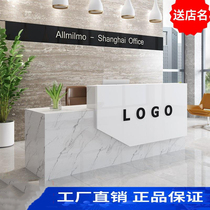 Cashier company front desk reception desk simple modern atmosphere paint desk creative bar beauty salon front desk
