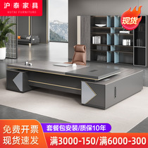 The ideographic boss table desk brief modern upscale boss table single head managers office table and chairs combination