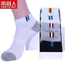 Antarctic people 10 socks mens socks autumn thin mesh mens short tube socks breathable sweat absorption shallow boat Socks men