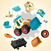 Childrens assembly engineering car disassembly detachable screw assembly Educational toy excavator boy baby set
