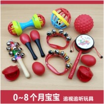 Newborn Baby Baby Bell percussion instrument puzzle sand hammer toy red grip training multi-function