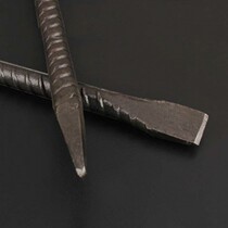 Threaded steel chisel-occupying chisel-tip flat-head rebar masonry cement gouge steel chisel chisel