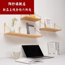Kitchen shelf wall storage shelf non-perforated bathroom living room wall cabinet bookshelf Nordic partition