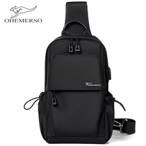 Degree Kangaroo Men Bag Boomer Chest Bag Men Waterproof Canvas Men Single Shoulder Skewed Satchel Casual Diagonal Cross Chest Front Bag