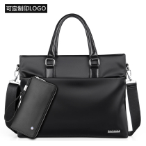 Mens Briefcase 2021 New Fashion 14 Inch Computer Bag Canvas Business Handbag Male CUSTOM PRINT LOGO