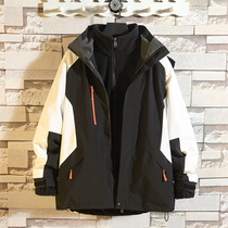 Li Ning outdoor suit men and women autumn and winter Tide brand three-in-one detachable waterproof plus velvet thickened winter jacket