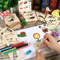 Childrens toys learn to draw tools baby graffiti coloring boys and girls painting template set childrens toys