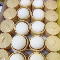 -Decompression toy small buns soft slow rebound a box of pinch music steamer cute simulation food model tricky God