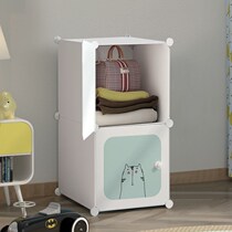Simple childrens wardrobe rental room simple household cloth wardrobe bedroom space-saving plastic storage cabinet