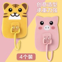 Cute Cartoon Hook Powerful Viscose Wall Hanging Key Bag Home Kitchen No-Mark Bathroom Free of perforated adhesive hook