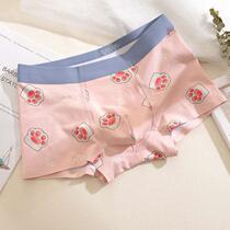 Single box cartoon Pink mens underwear cute gas kawaii no trace modal cotton four flat horn boyfriend tide