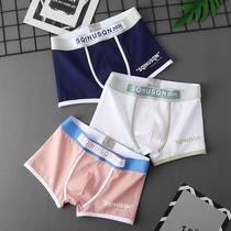New mens underwear mens flat corner pants summer thin cotton breathable and comfortable four-corner underpants Boys pants Fashion