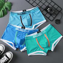 Mens underwear mens flat corner cotton cute student youth sports Four Corners breathable summer tide loose pants pants tide