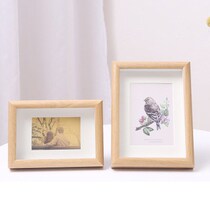 5678A4 inch table photo frame retro log oak color photo wall horizontal hanging wall creative frame can be customized