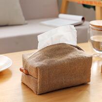 Japanese-style paper towel package cotton linen fabric restaurant drawing box paper box art tissue collection bag creative household