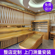 Fruit rack Fruit shop shelf display rack Zhongdao cabinet fruit frame cash register supermarket fruit and vegetable rack solid wood