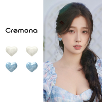 Temperament Blue Loving Ear Nails Women 2023 New Exploits Superior Feel Earrings Cute Minima Summer Fashion Earrings