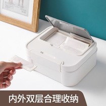 Japanese small medicine box Family Medicine drug storage box first aid box household large capacity medicine box portable