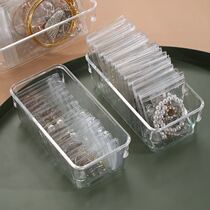 New jewelry storage box anti-oxidation bag ins transparent earrings nail necklace ring products large capacity thick material