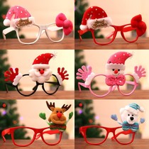 Christmas decorations children Santa Claus glasses frame small antlers snowman frame Christmas tree gifts gifts