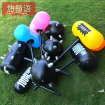 Large rubber punishment through the threshold meteor hammer Mallet entertainment fun inflatable hammer childrens toys increase equipment