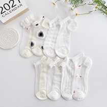 Crystal Ice Silk Lace Socks Crystal Silk Socks Summer Thin lady Breathable Short Socks Woman 100 Lap Joins Tide