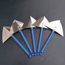 Blue handle stainless steel horn device Horn device plastering putty Yin and Yang angle puller scraping tool