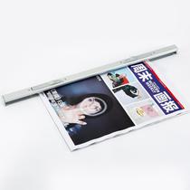Clip Newspaper clips Newspapers Clips Aluminum Alloy Information Shelf Press Newspaper Shelf Wall-mounted Wall 60cm