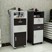 Barber shop hair salon mirror table tool cabinet tool cart salon display cabinet beauty salon wooden cabinet