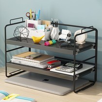 Simple bookshelf shelf office desktop storage rack table multi-layer iron dining table desk tidying shelf