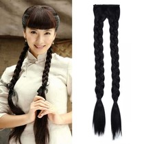 Wig braids twist long braids buckles dirty braids ponytails Hip-hop hip-hop costume studio bride Xiuhe do styling