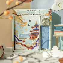 Beijing Gift Box Set Handbook Forbidden City Wenchuang Taobao Temple of Heaven Book Bookmark Beijing Tourist Souvenir Chinese Style Bronze Art Retro Classical Notebook Hardcover Color Page Beautiful Gift