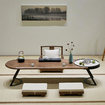 Solid wood Japanese style tea table and chairs Combined rectangular office Tea House Tea House Dwarf Table Zen Kung Fu Bubble Tea Table