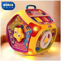 Polyhedron educational toys for baby early childhood multifunctional baby hexahedron 1-3 years old children 2 Polaroid Heptahedron