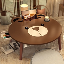 Bed small table bedroom square table sitting on the floor Kang table small round table household window table eating round table round table round round table