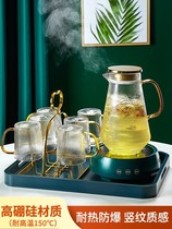 Nordic boiled fruit flower fruit teapot flower tea cup set European English luxury high-grade glass afternoon tea set