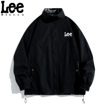 LEE WIELLS Japanese stand-up collar jacket mens hipster brand street coat loose casual versatile double-sided wear dress
