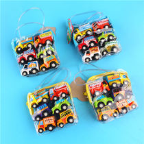 1 set of 6 cars for childrens toys car model baby Mini back force car inertia engineering car set