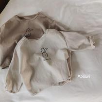 Boy fall t-shirt male and female baby hit bottom shirt cotton 2021 new child clothes small toddler to hit bottom blouses