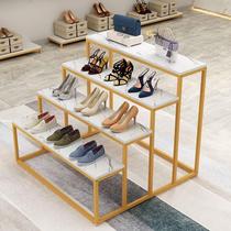 Shoe store shoe rack display rack High and low shelves for shops Childrens shoe store shopping mall special ladder-shaped clothing store shoe rack