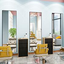 Barber shop special mirror full body floor-standing Net red hair salon salon beauty shop dressing mirror Wall Wall Wall Wall